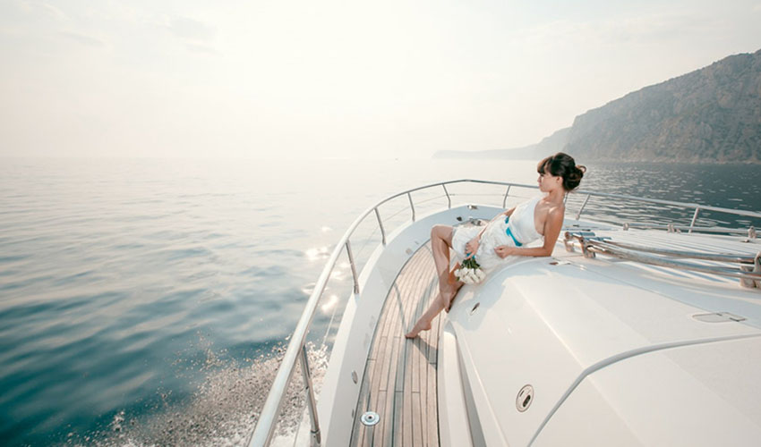 OceanRox.com Boats & Yachts rentals - romantic dinner for two on a private deck at sunset.