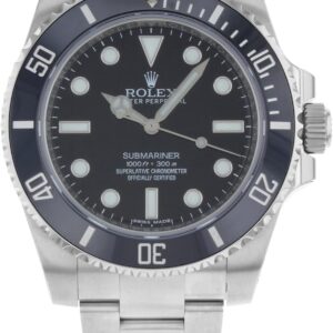 Rolex Submariner Black Dial Oystersteel 40mm Watch 114060